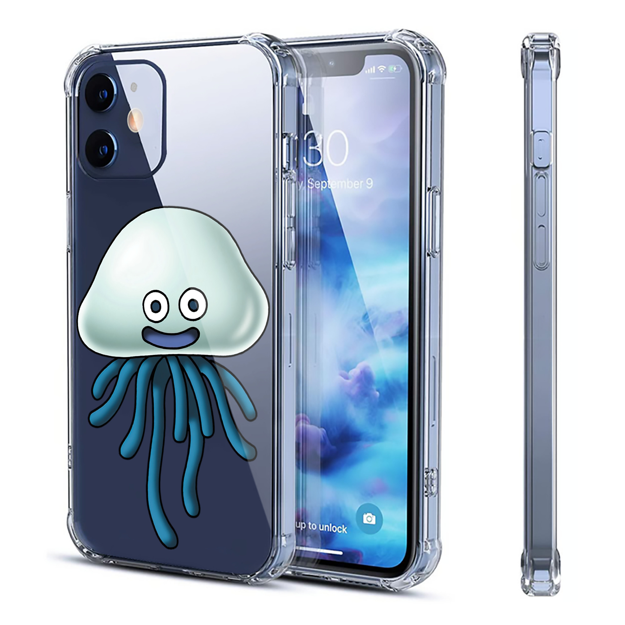 （画像用） ドラゴンクエスト Doragon Kuesuto Dragon Quest 【iPhone 12シリーズ対応】透明スマホケース（クリアソフトケース）